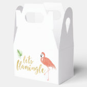 Flamingo Aangepaste geschenkdoos - Gable Bedankdoosjes (Geopend)