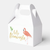 Flamingo Aangepaste geschenkdoos - Gable Bedankdoosjes (Voorkant Zijde)
