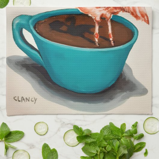 Flamingo Absurdi-tea towel Theedoek (Gevouwen)