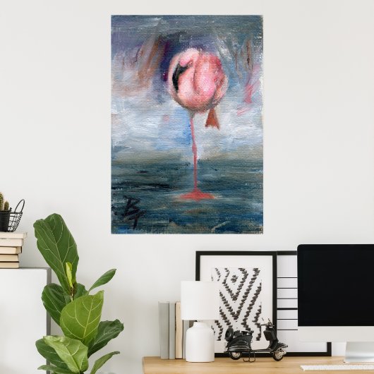 Flamingo ACEO Print (Thuiskantoor)