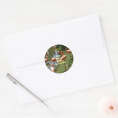 Flamingo Adreslabel Ronde Sticker (Envelop)