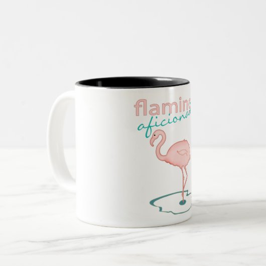 Flamingo Aficionado Tweekleurige Koffiemok (Voorkant links)