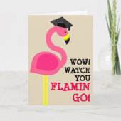 Flamingo Afstudeerder Afstuderen Kaart (Voorkant)
