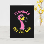 Flamingo Al Manier Kaart (Gele Bloem)