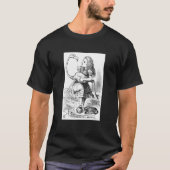 Flamingo Alice in Wonderland  Originele Grap T-shirt (Voorkant)
