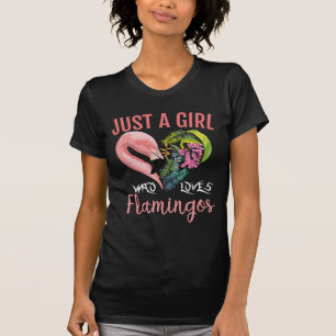 Flamingo Alleen een meisje dat van Flamingo's houd T-shirt