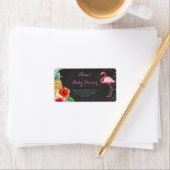 Flamingo Aloha Baby shower Adresetiketten Stickers (Insitu)