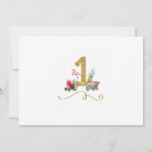 Flamingo Aloha eerste foto van een verjaardagsfees Kaart (Achterkant)