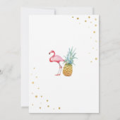 Flamingo Aloha Sweet 16 Verjaardagsfeest Uitnodige Kaart (Achterkant)