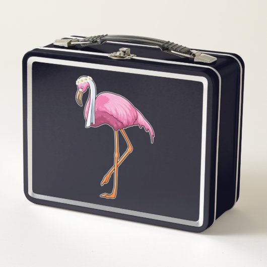 Flamingo als Bride met Veil (Voorkant)