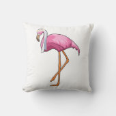 Flamingo als Bride met Veil Kussen (Voorkant)