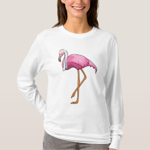 Flamingo als Bride met Veil T-shirt