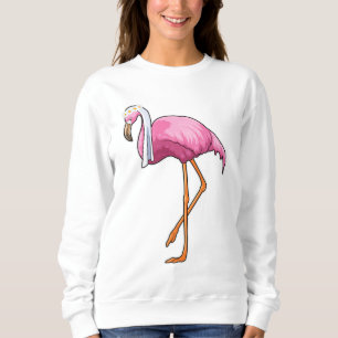 Flamingo als Bride met Veil Trui