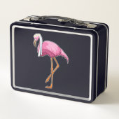 Flamingo als bruid met sluier (Achterkant)