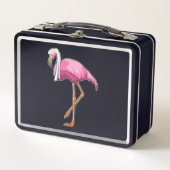 Flamingo als bruid met sluier (Voorkant)