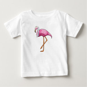 Flamingo als bruid met sluier