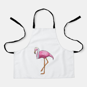 Flamingo als bruid met sluier schort