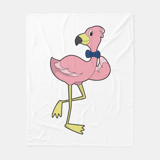 Flamingo als Gentleman met Stropdas Fleece Deken (Voorkant)
