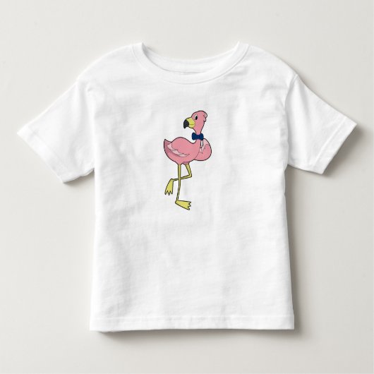 Flamingo als Gentleman met Stropdas Kinder Shirts (Voorkant)