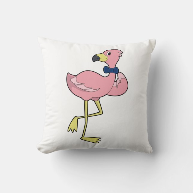 Flamingo als Gentleman met Stropdas Kussen (Voorkant)