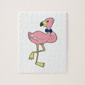Flamingo als Gentleman met Stropdas Legpuzzel (Verticaal)
