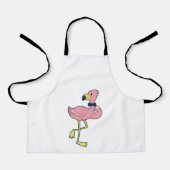 Flamingo als Gentleman met Stropdas Schort (Voorkant)