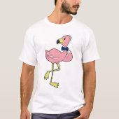 Flamingo als Gentleman met Stropdas T-shirt (Voorkant)