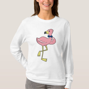 Flamingo als Gentleman met Stropdas T-shirt
