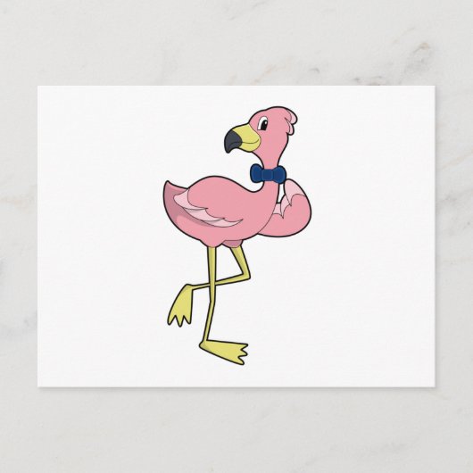 Flamingo als heer met stropdas briefkaart (Voorkant)