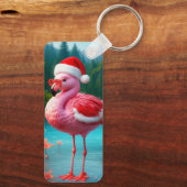 Flamingo als Kerstman-47475 Sleutelhanger (Achterkant)