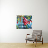 Flamingo als Kerstman-47476 Wandkleed (In Situ (horizontaal))