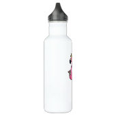 Flamingo als koning met kroon en personeel waterfles  (Links)