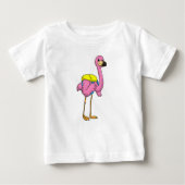 Flamingo als leerlingen met schooltas (Voorkant)