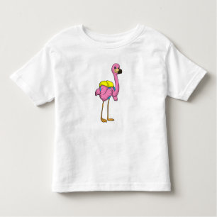 Flamingo als leerlingen met schooltas kinder shirts