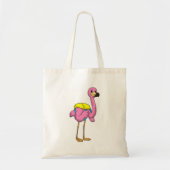 Flamingo als leerlingen met schooltas tote bag (Voorkant)