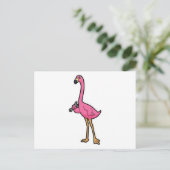 Flamingo als Mechanisch met moersleutel Briefkaart (Staand voorkant)