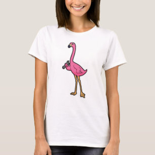 Flamingo als Mechanisch met moersleutel T-shirt