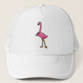 Flamingo als Mechanisch met moersleutel Trucker Pet (Voorkant)