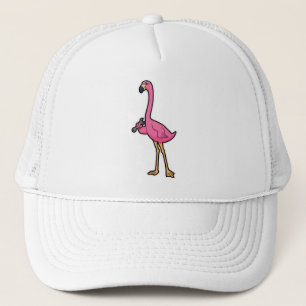 Flamingo als Mechanisch met moersleutel Trucker Pet