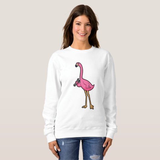 Flamingo als Mechanisch met moersleutel Trui (Voorkant volledig)