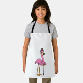 Flamingo als Pensioner met een wandelstok Schort (Insitu)