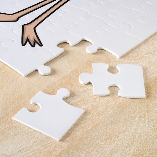 Flamingo als Pensioner met Pet Legpuzzel (Zijkant)