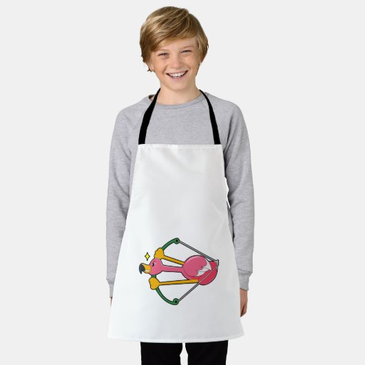 Flamingo als Pijl met Bow Schort (Gedragen)
