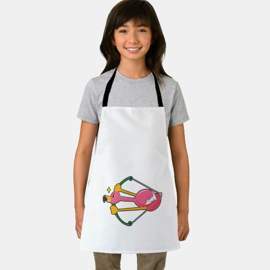 Flamingo als Pijl met Bow Schort (Insitu)