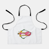 Flamingo als Pijl met Bow Schort (Voorkant)