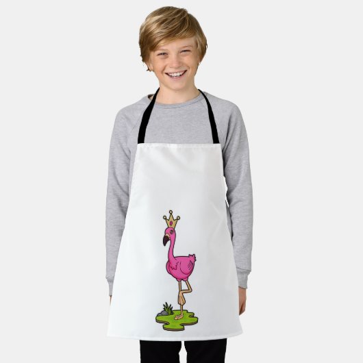 Flamingo als prinses met Kroon Schort (Gedragen)