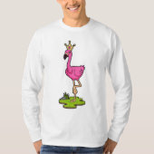 Flamingo als prinses met Kroon T-shirt (Voorkant)