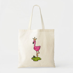 Flamingo als prinses met Kroon Tote Bag