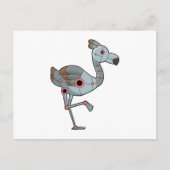 Flamingo als Robot Briefkaart (Voorkant)