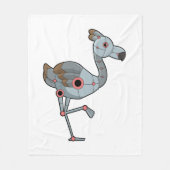 Flamingo als Robot Fleece Deken (Voorkant)